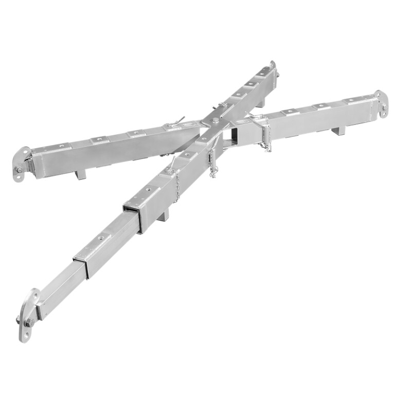 Aluex 10+ aluminum X-type spreader beam with extendable legs