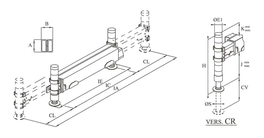 Dim. TEHL70/C-CR